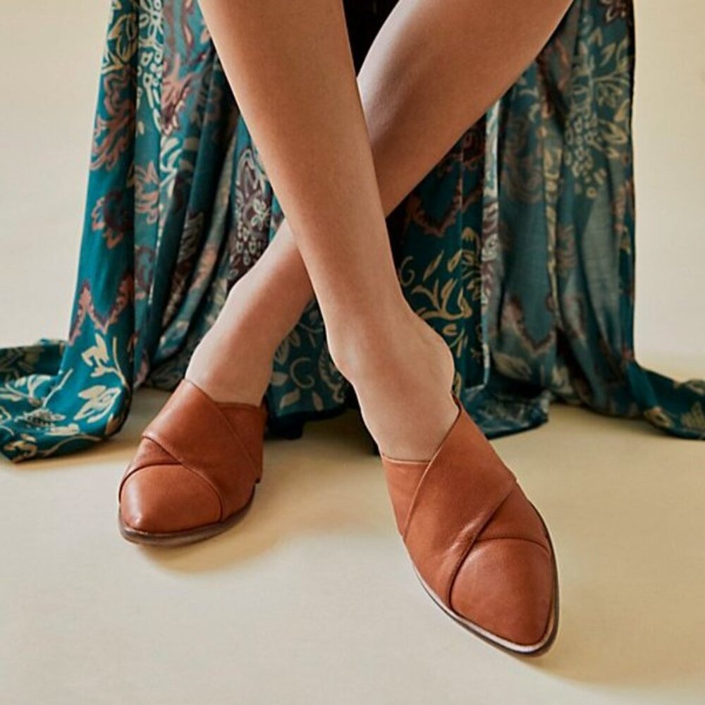 Free People Lordes Leather Mules 36